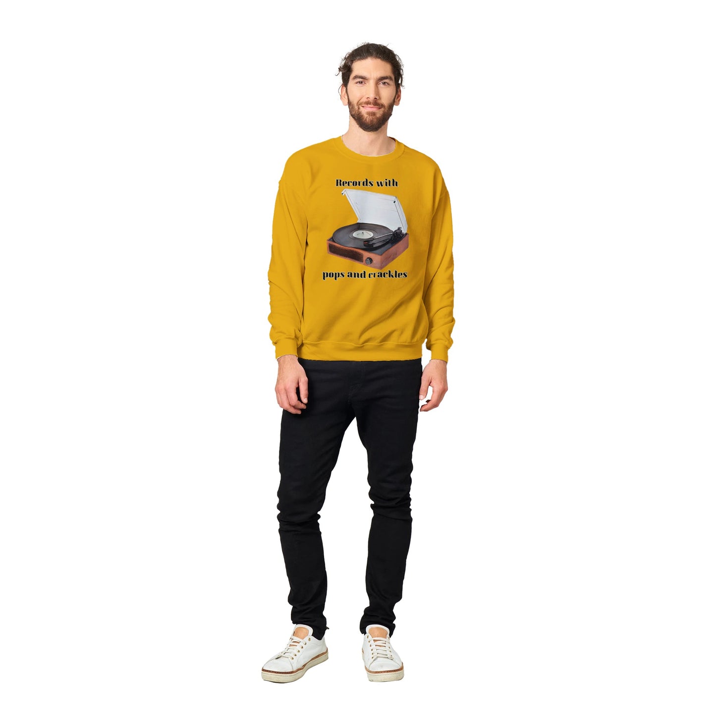 Vinyl Player Classic Unisex Crewneck Sweatshirt