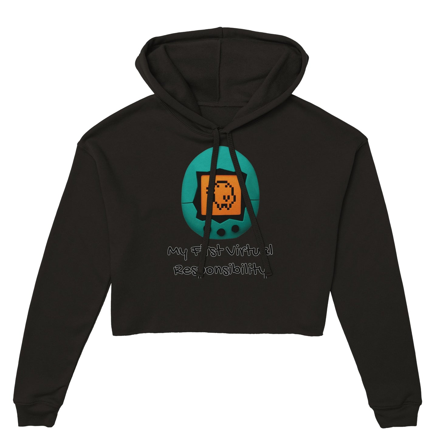 Tamagotchi Women's Cropped Hoodie