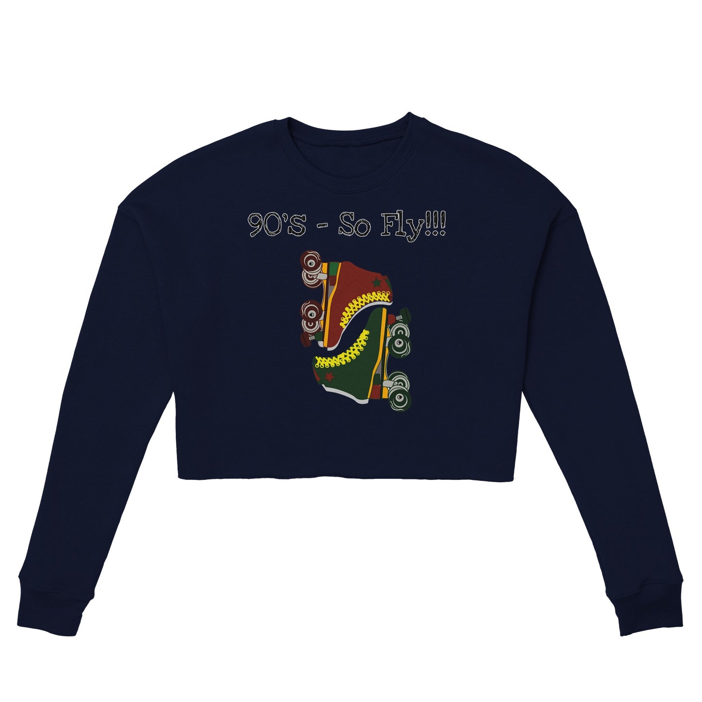 Roller Skates Women's Cropped Sweatshirt