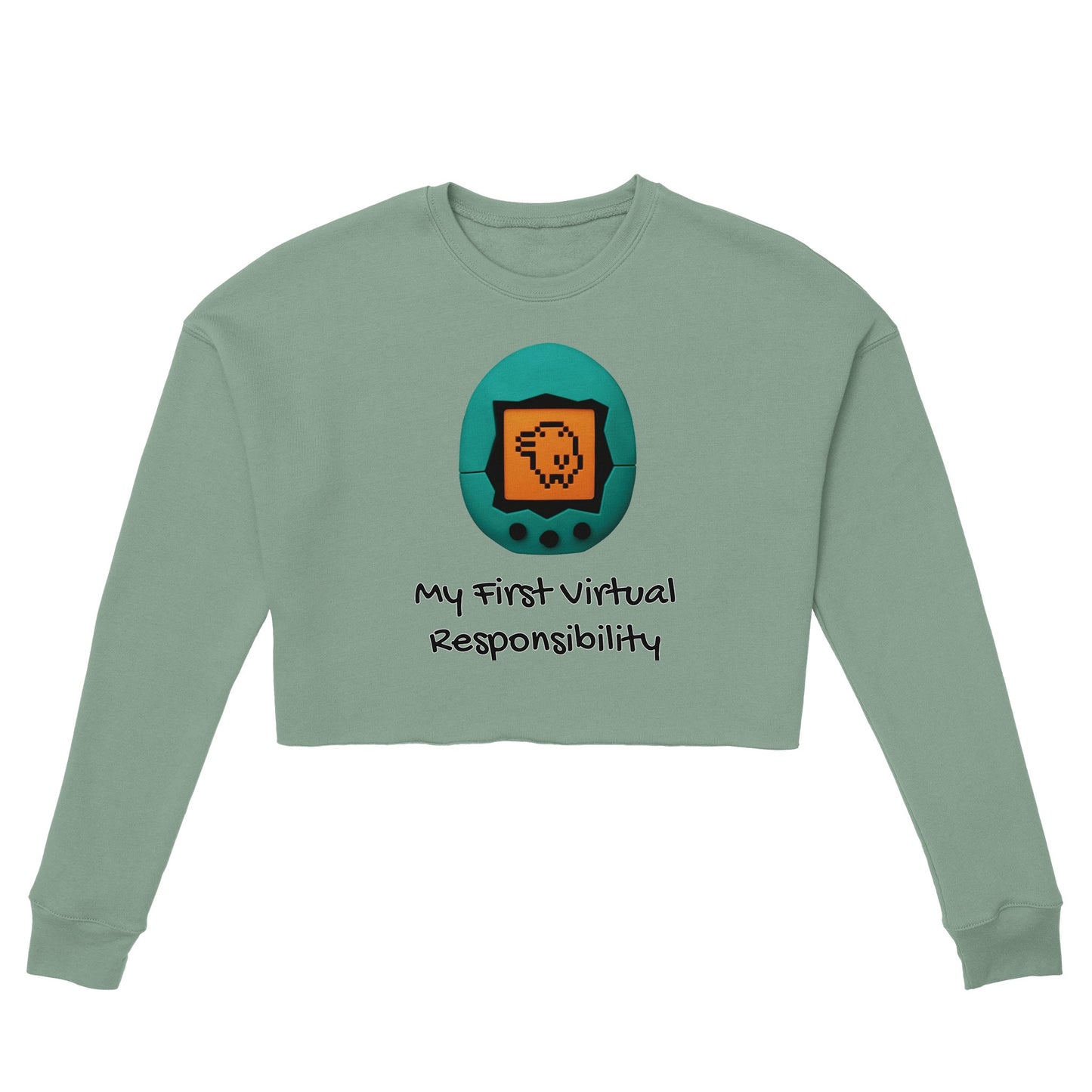 Tamagotchi Women's Cropped Sweatshirt