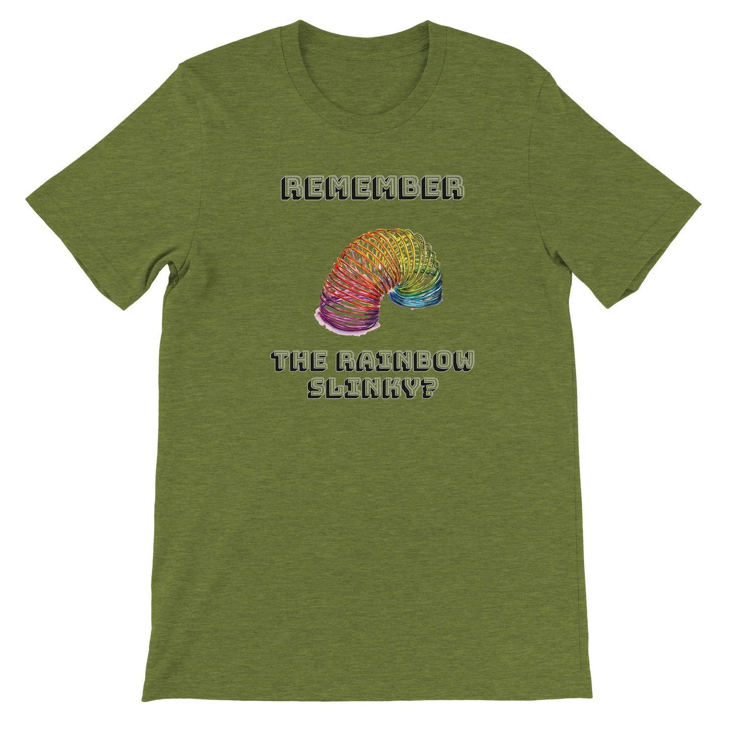 Rainbow Slinky Premium Unisex Crewneck T-shirt