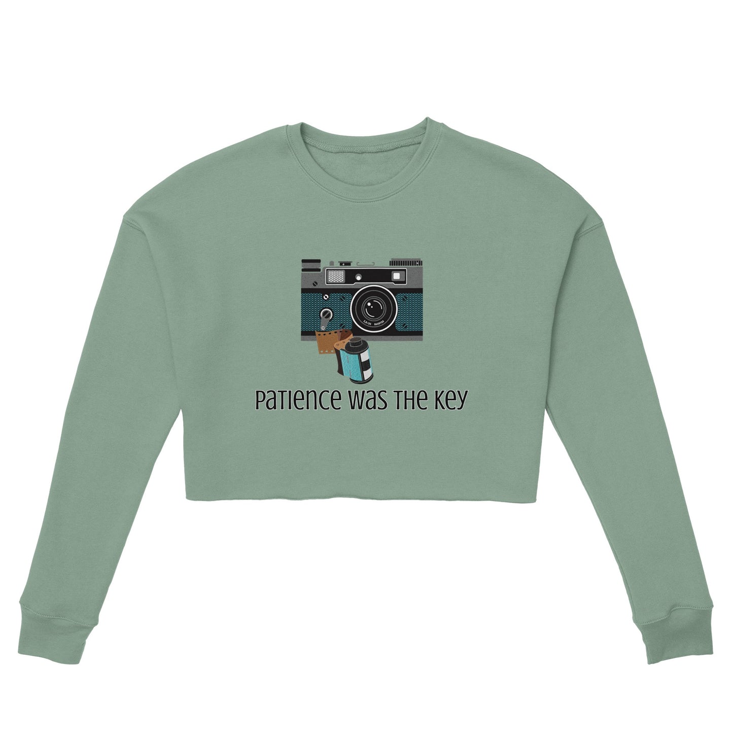 Camera With Film Women's Cropped Sweatshirt