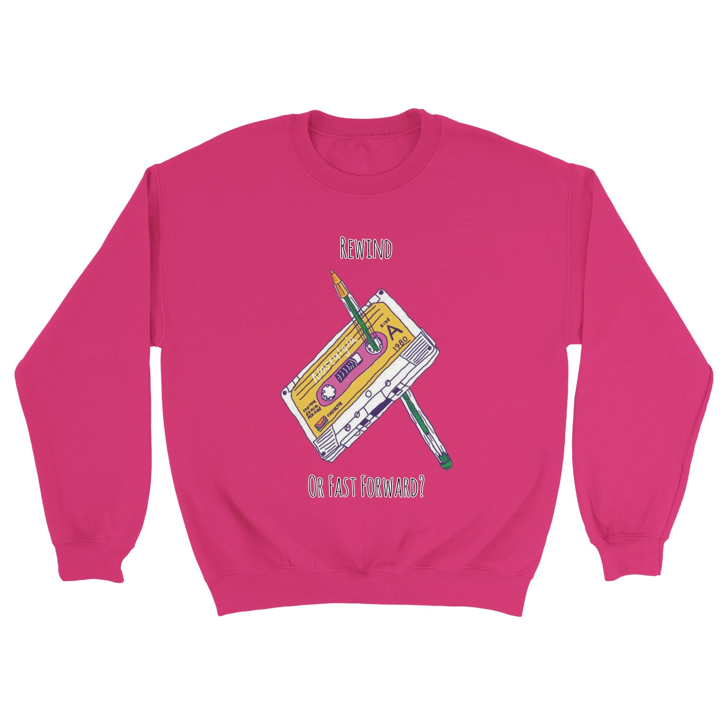 Cassette Rewind Classic Unisex Crewneck Sweatshirt