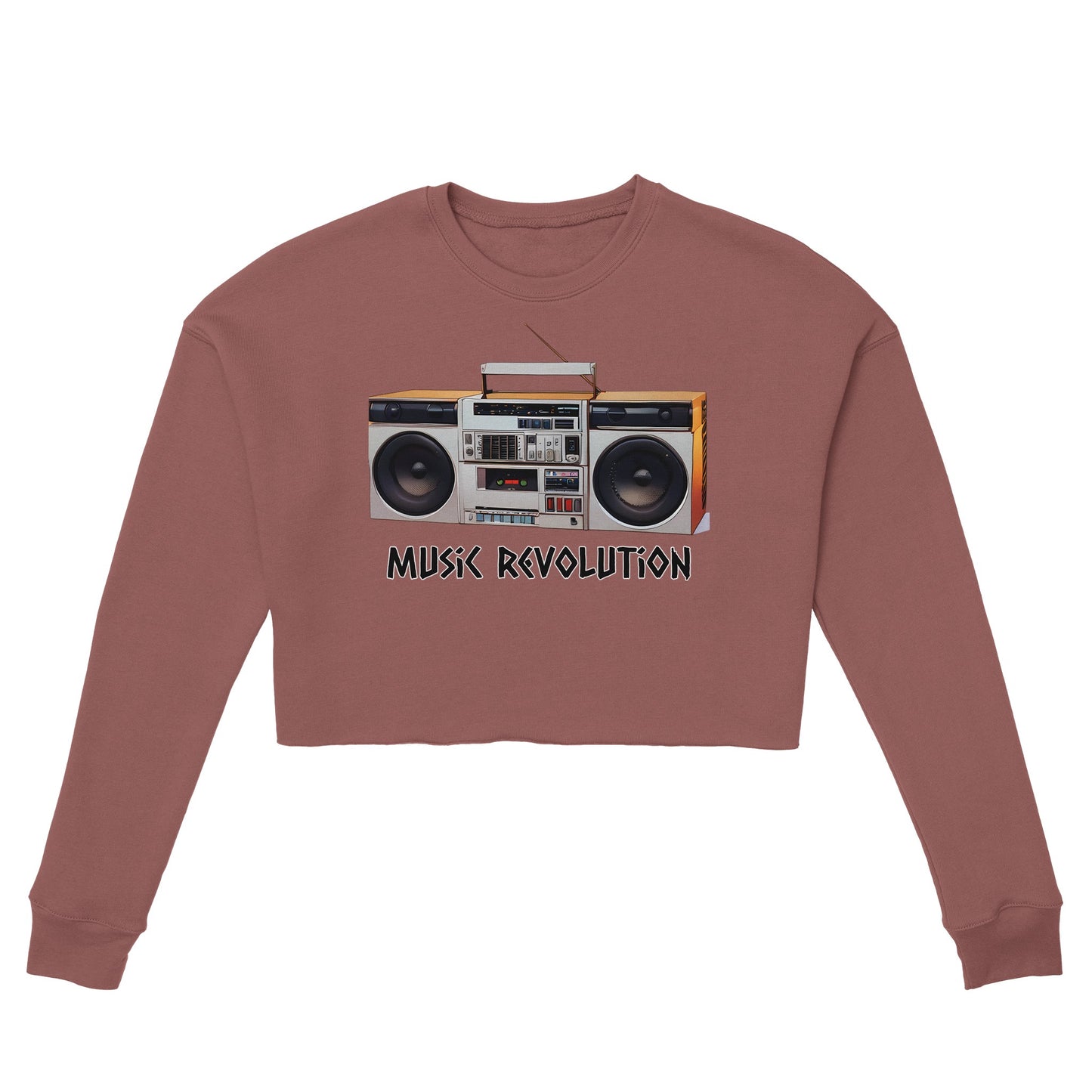 Music Revolution Women's Cropped Sweatshirt