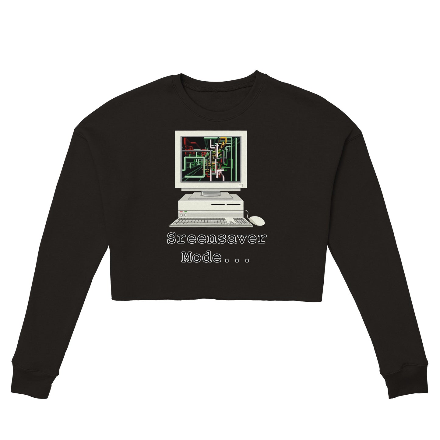 Desktop PC Women's Cropped Sweatshirt