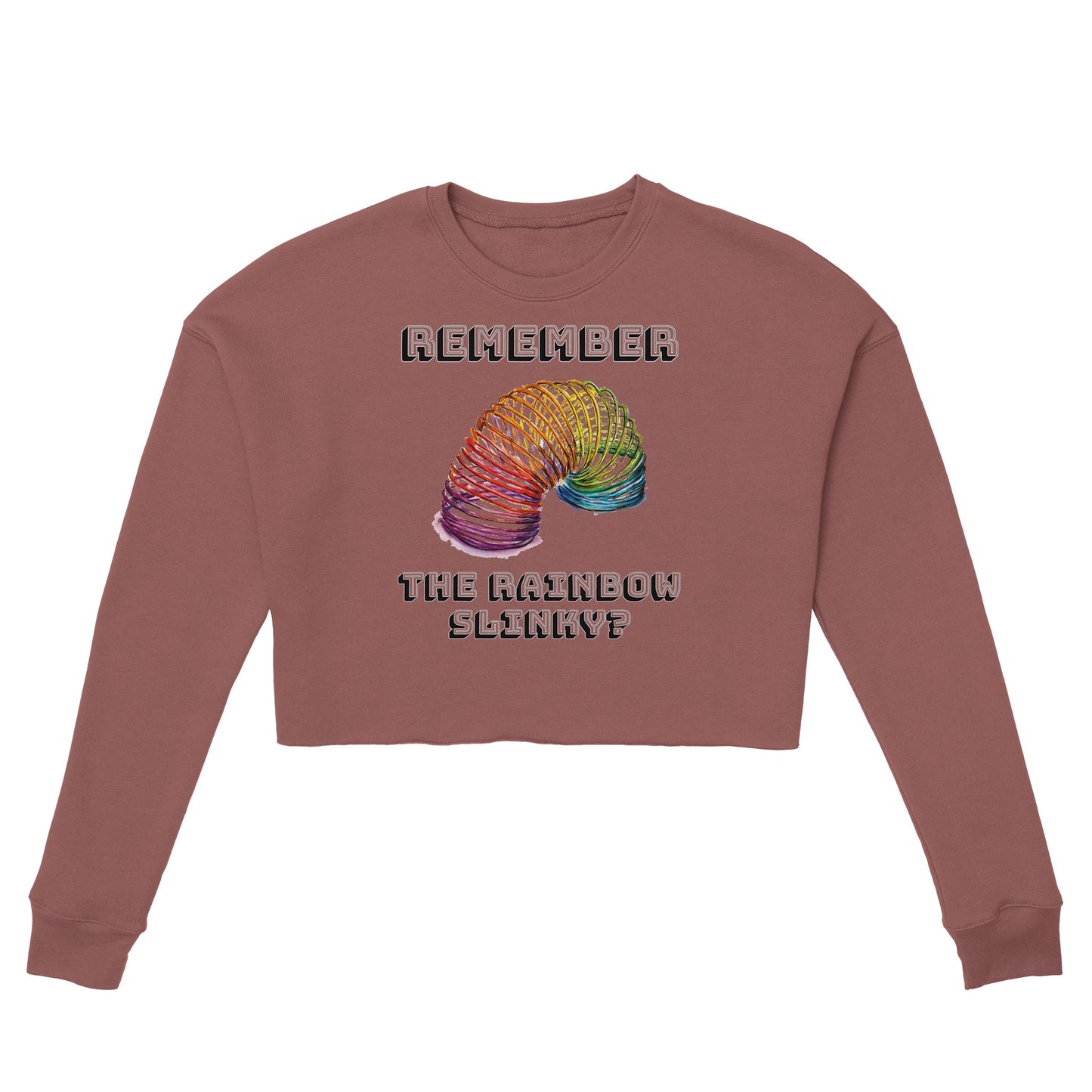 Rainbow Slinky Women's Cropped Sweatshirt