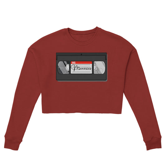 VHS Tape Women's Cropped Sweatshirt