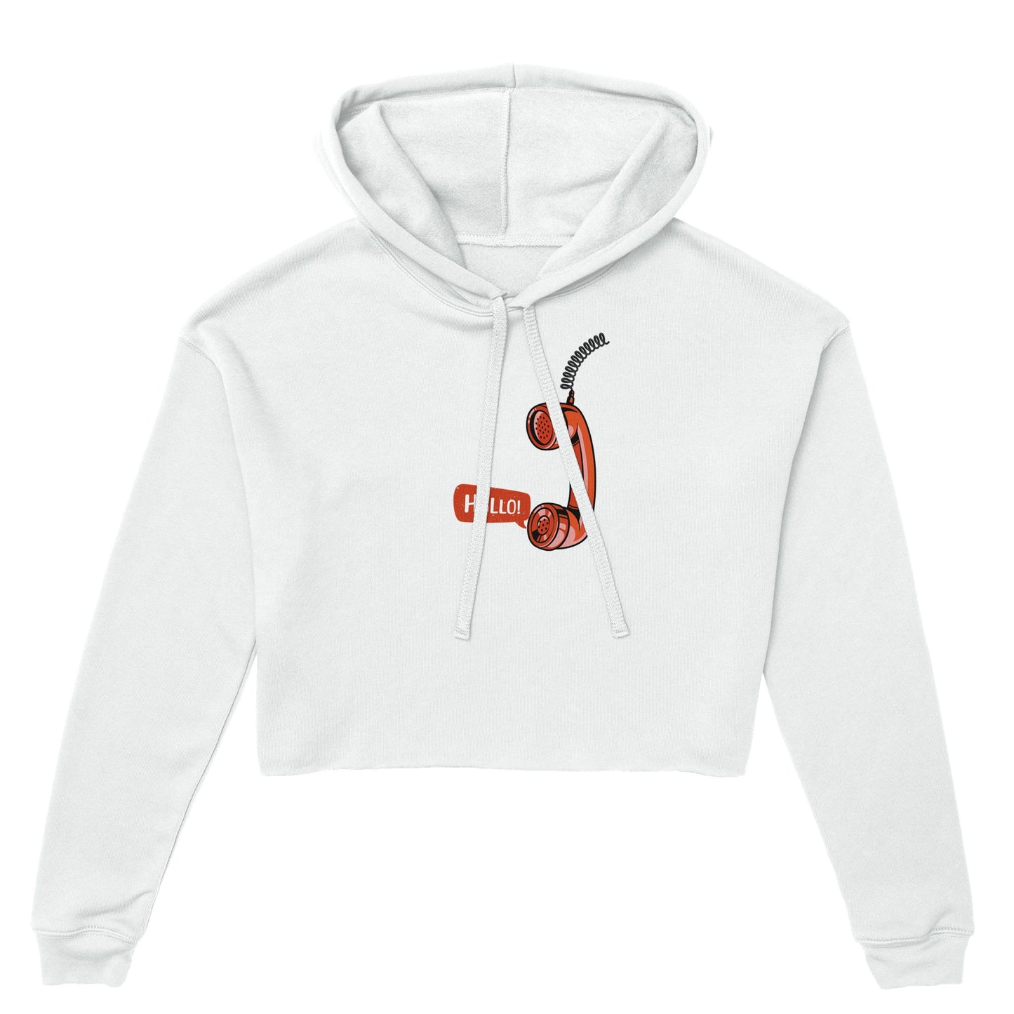 Telephone Handset Women's Cropped Hoodie