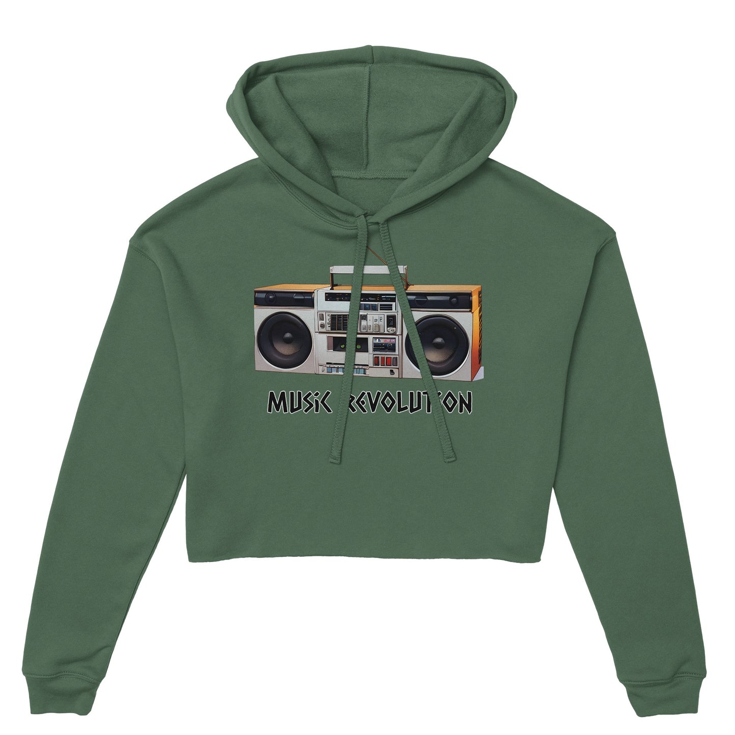 Music Revolution Women's Cropped Hoodie