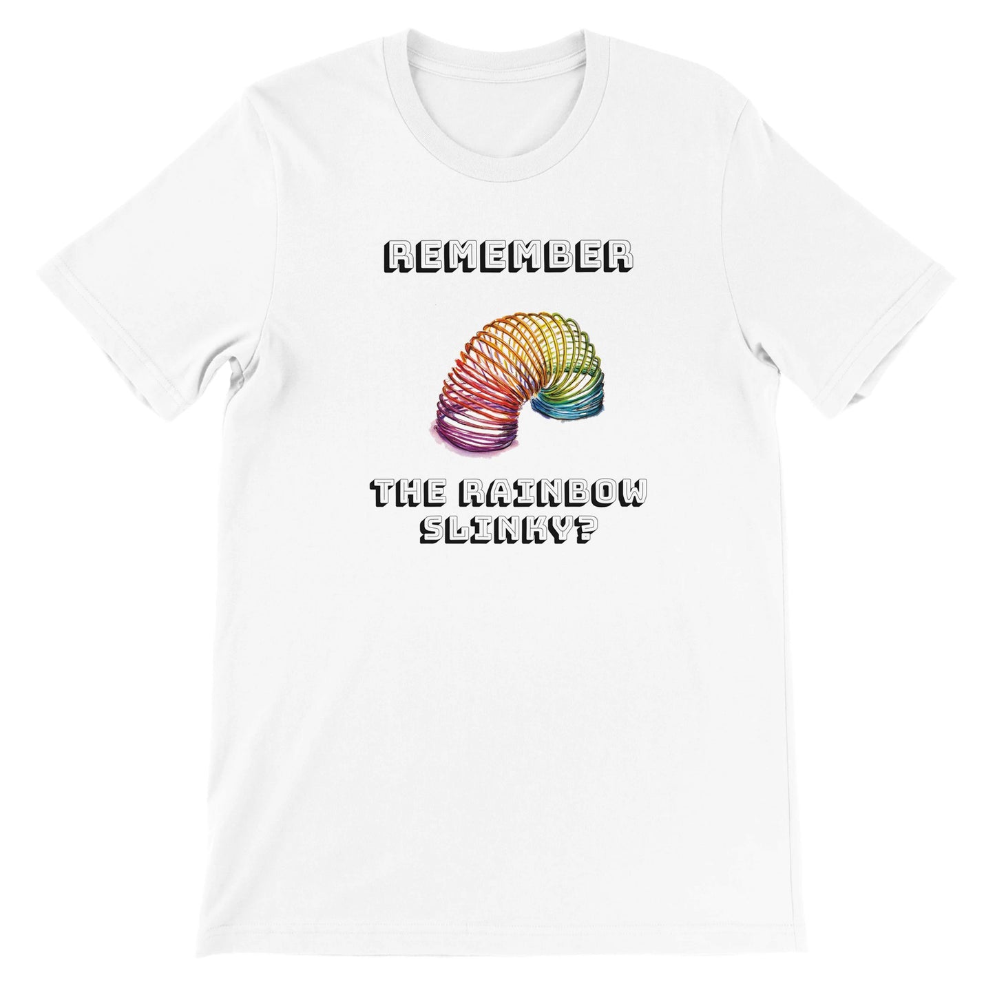 Rainbow Slinky Premium Unisex Crewneck T-shirt