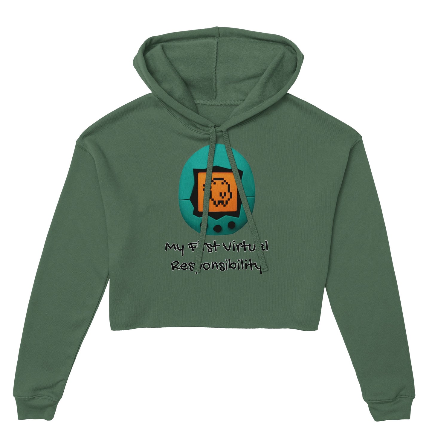 Tamagotchi Women's Cropped Hoodie