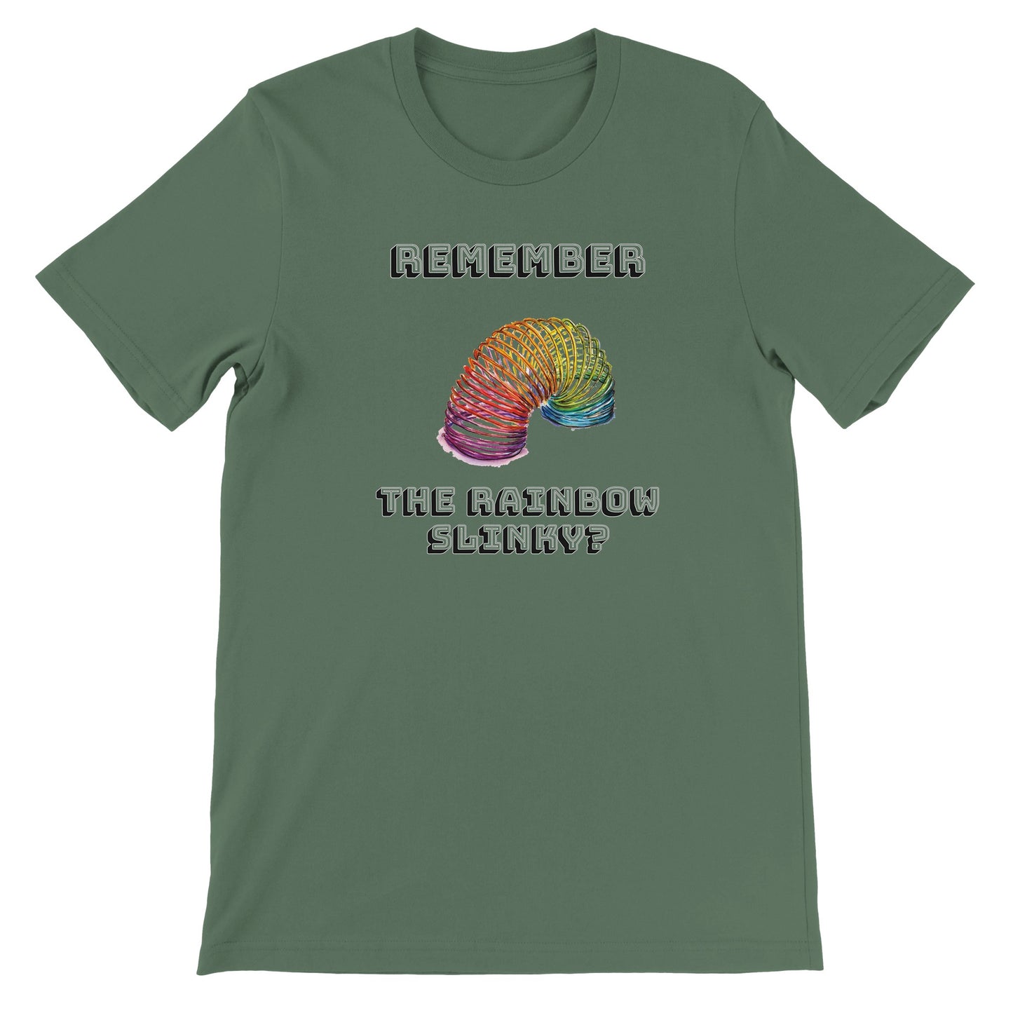 Rainbow Slinky Premium Unisex Crewneck T-shirt