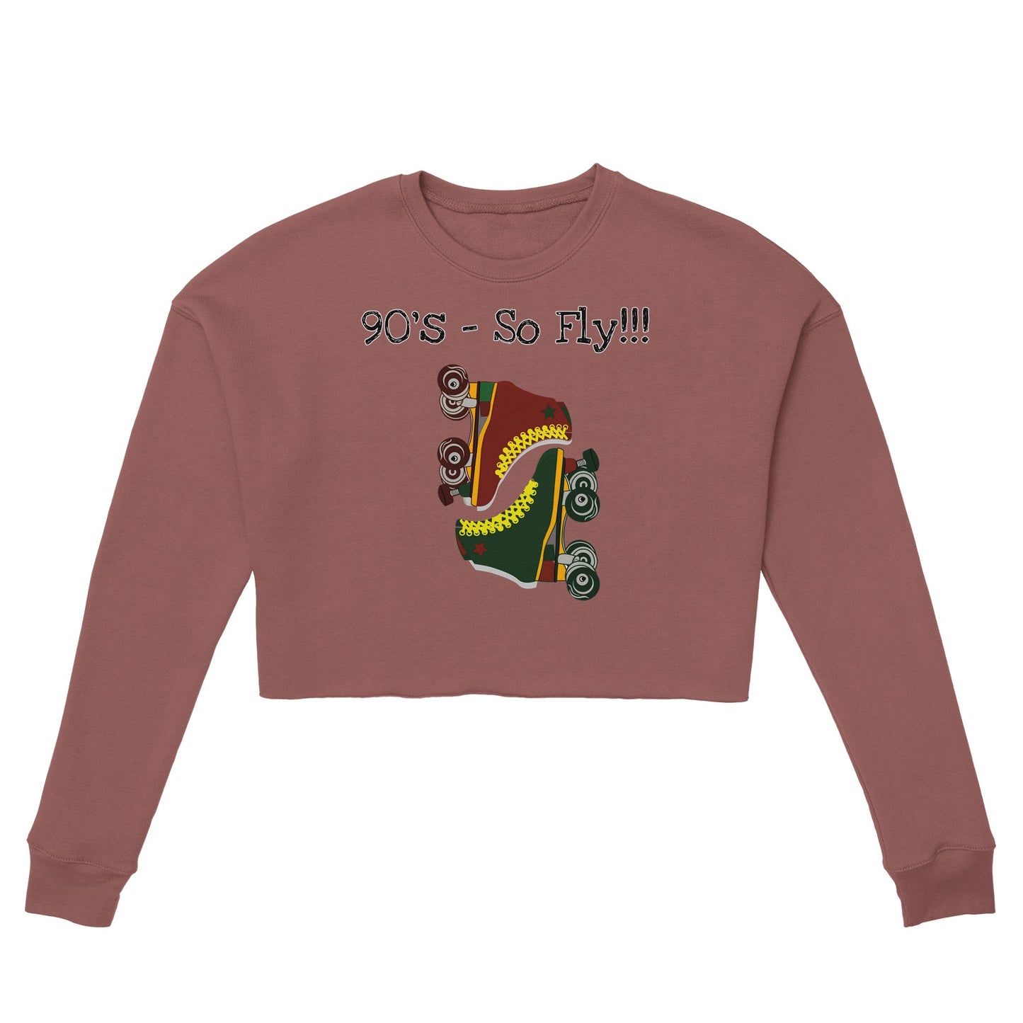 Roller Skates Women's Cropped Sweatshirt