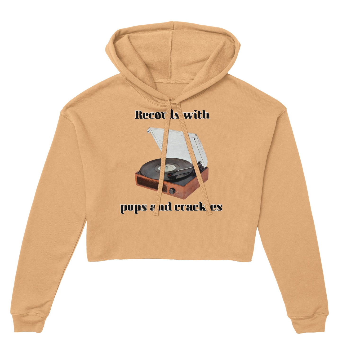 Vinyl Player Women's Cropped Hoodie