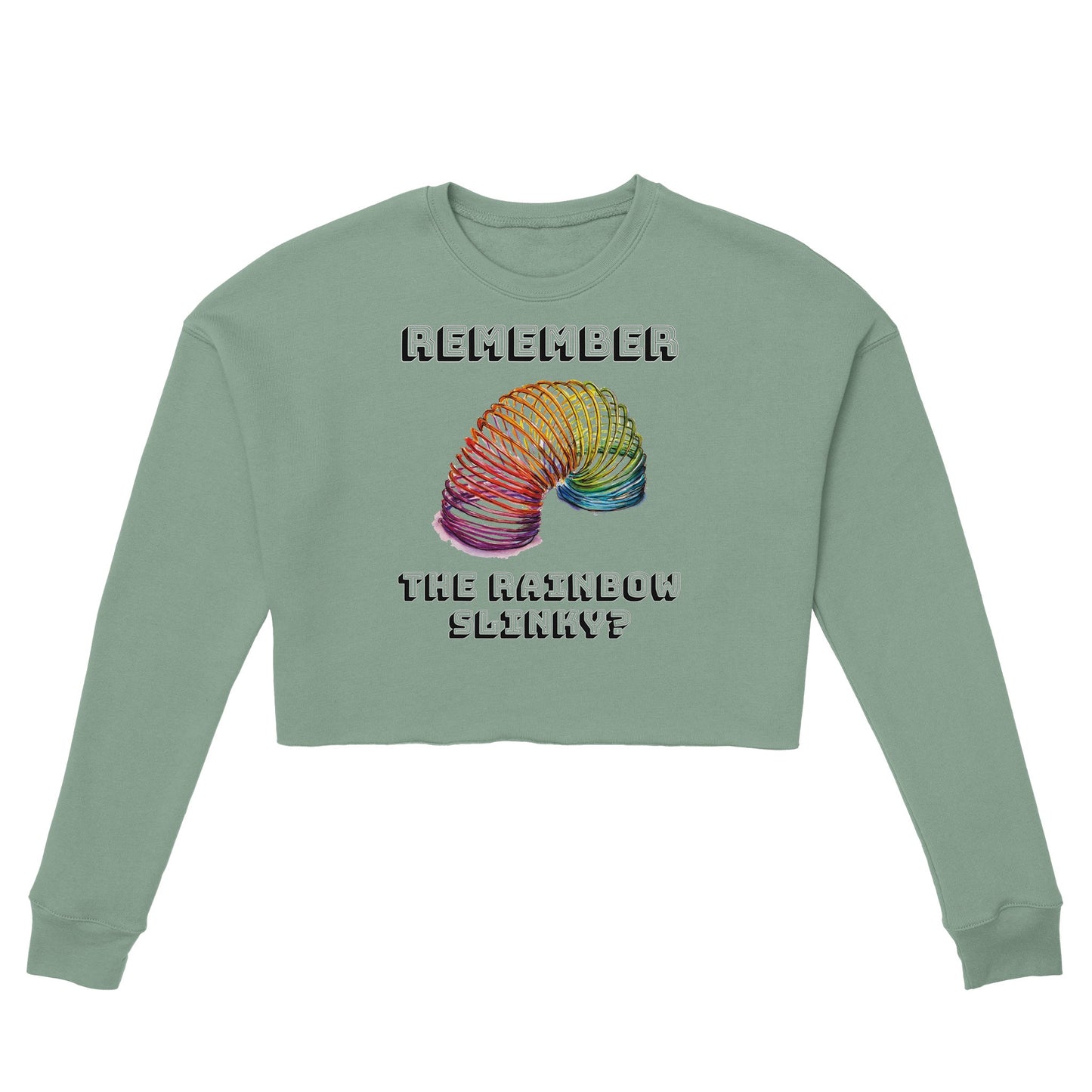 Rainbow Slinky Women's Cropped Sweatshirt