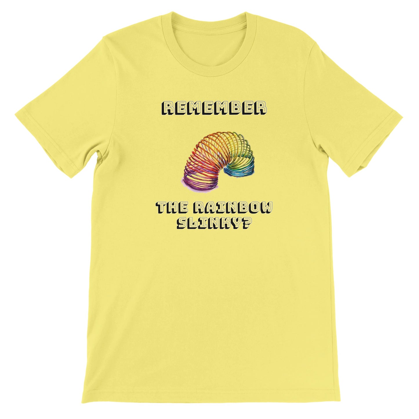 Rainbow Slinky Premium Unisex Crewneck T-shirt