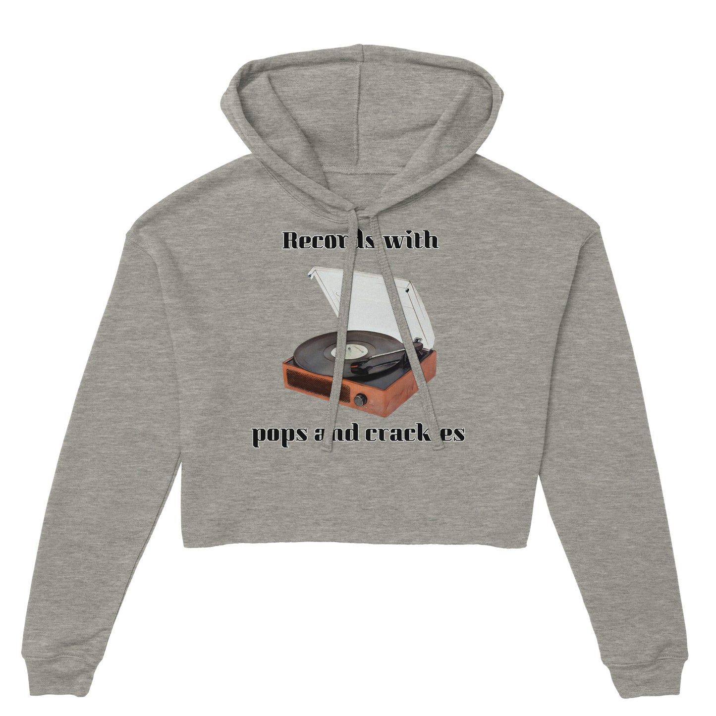 Vinyl Player Women's Cropped Hoodie