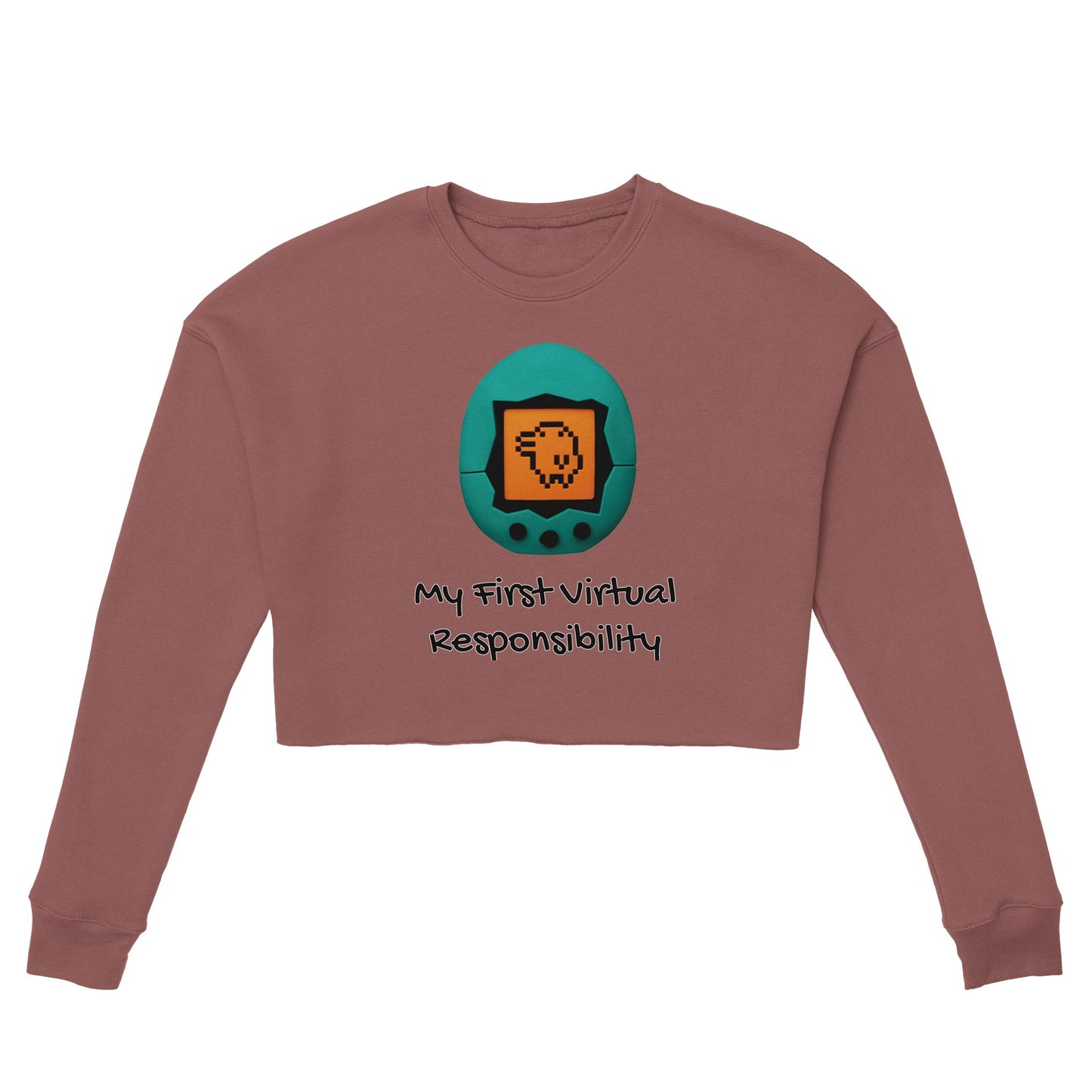 Tamagotchi Women's Cropped Sweatshirt