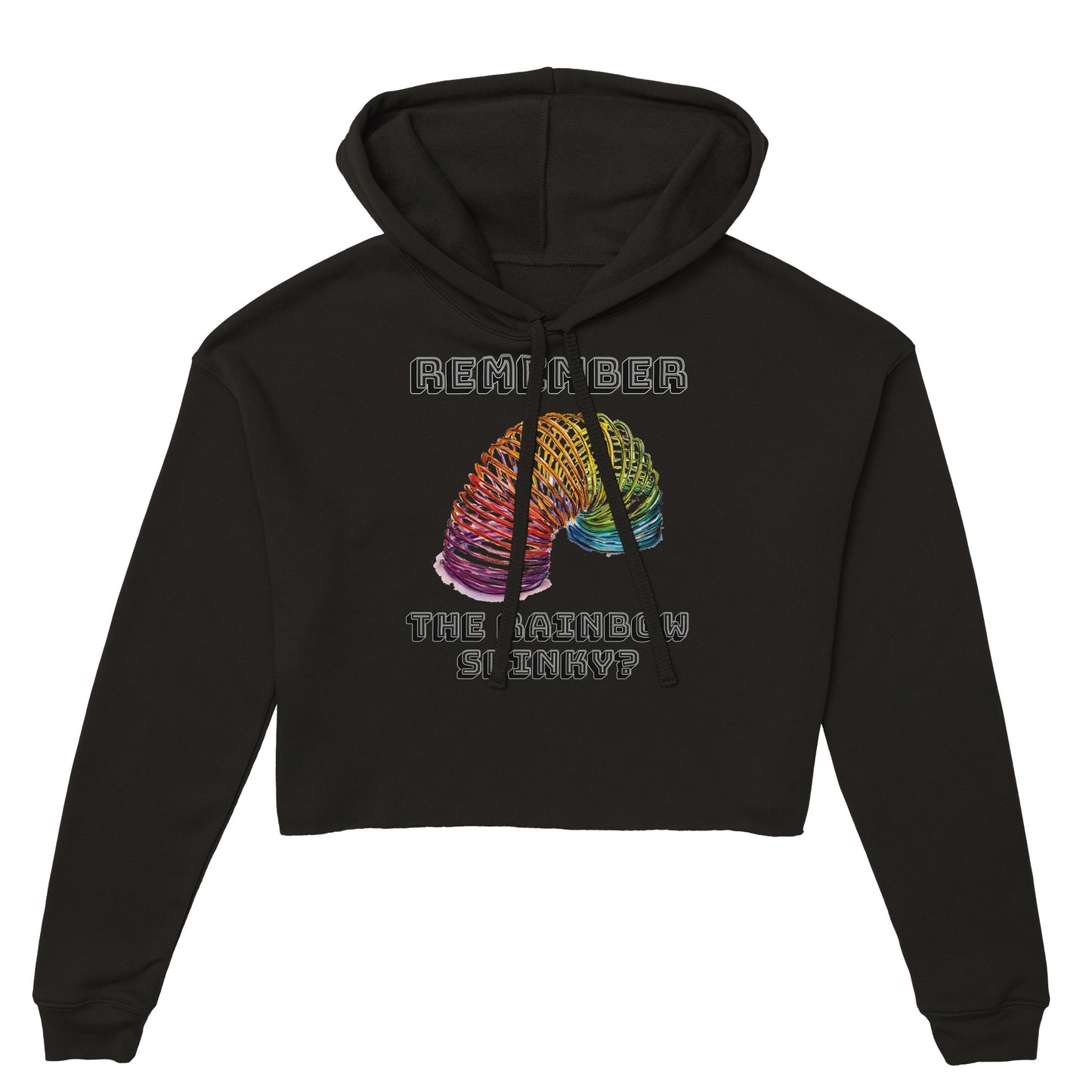 Rainbow Slinky Women's Cropped Hoodie