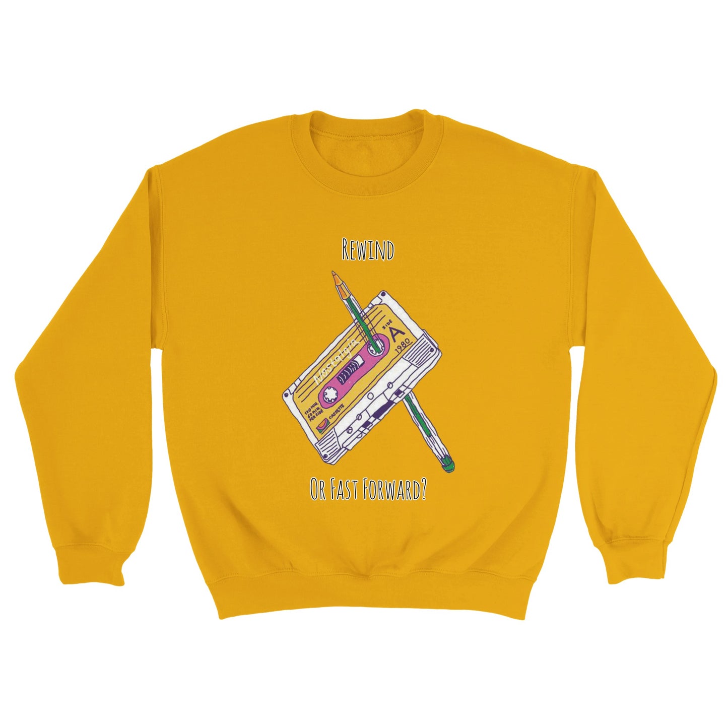 Cassette Rewind Classic Unisex Crewneck Sweatshirt