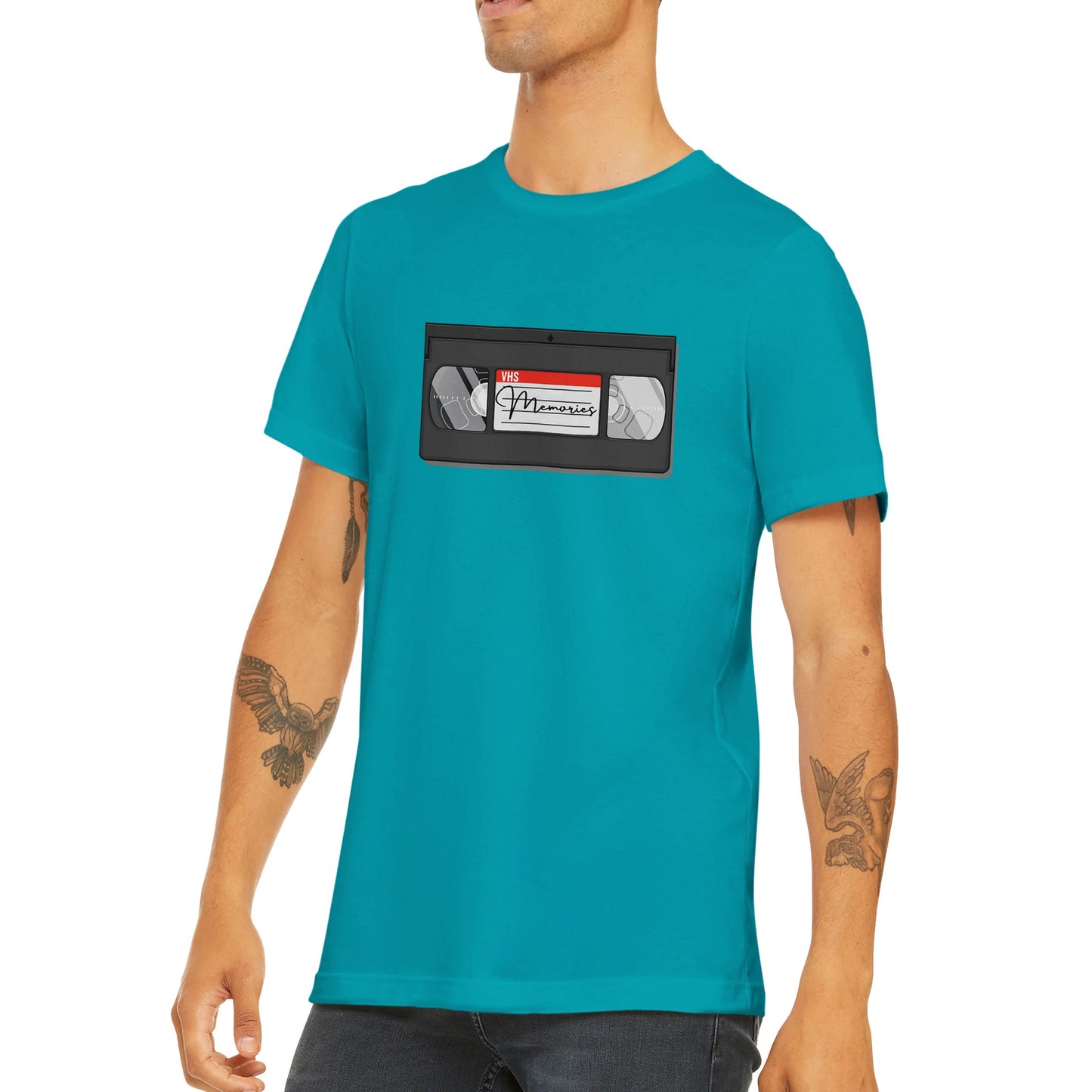 VHS Tape Premium Unisex Crewneck T-shirt