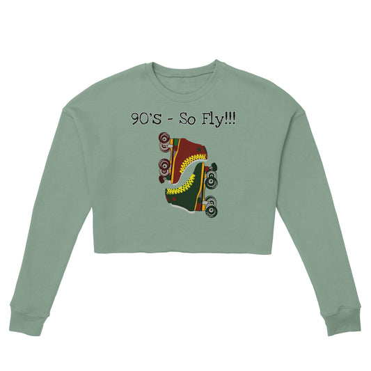 Roller Skates Women's Cropped Sweatshirt