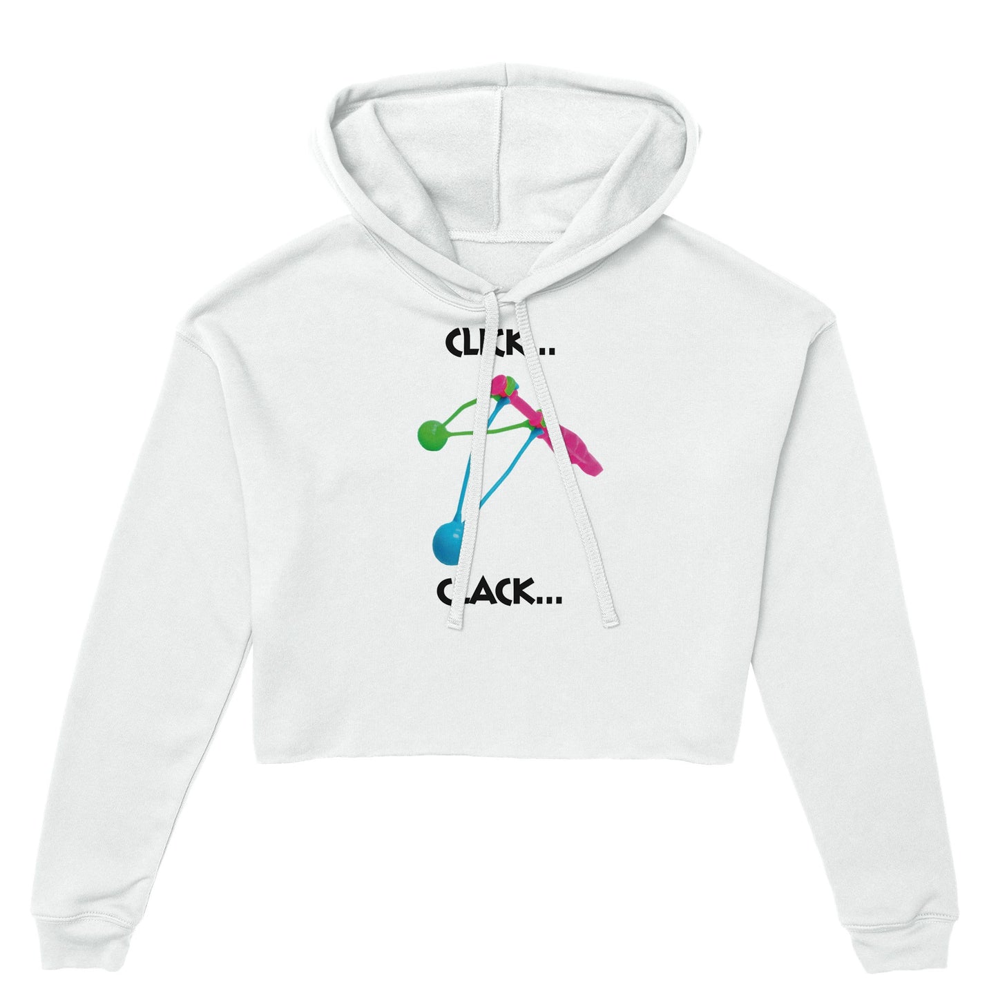 Click Clacker Women's Cropped Hoodie