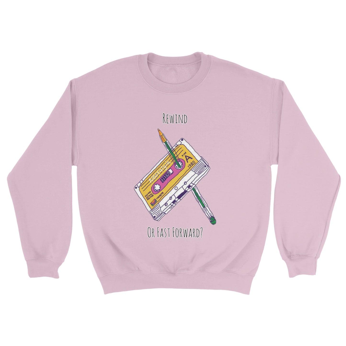 Cassette Rewind Classic Unisex Crewneck Sweatshirt