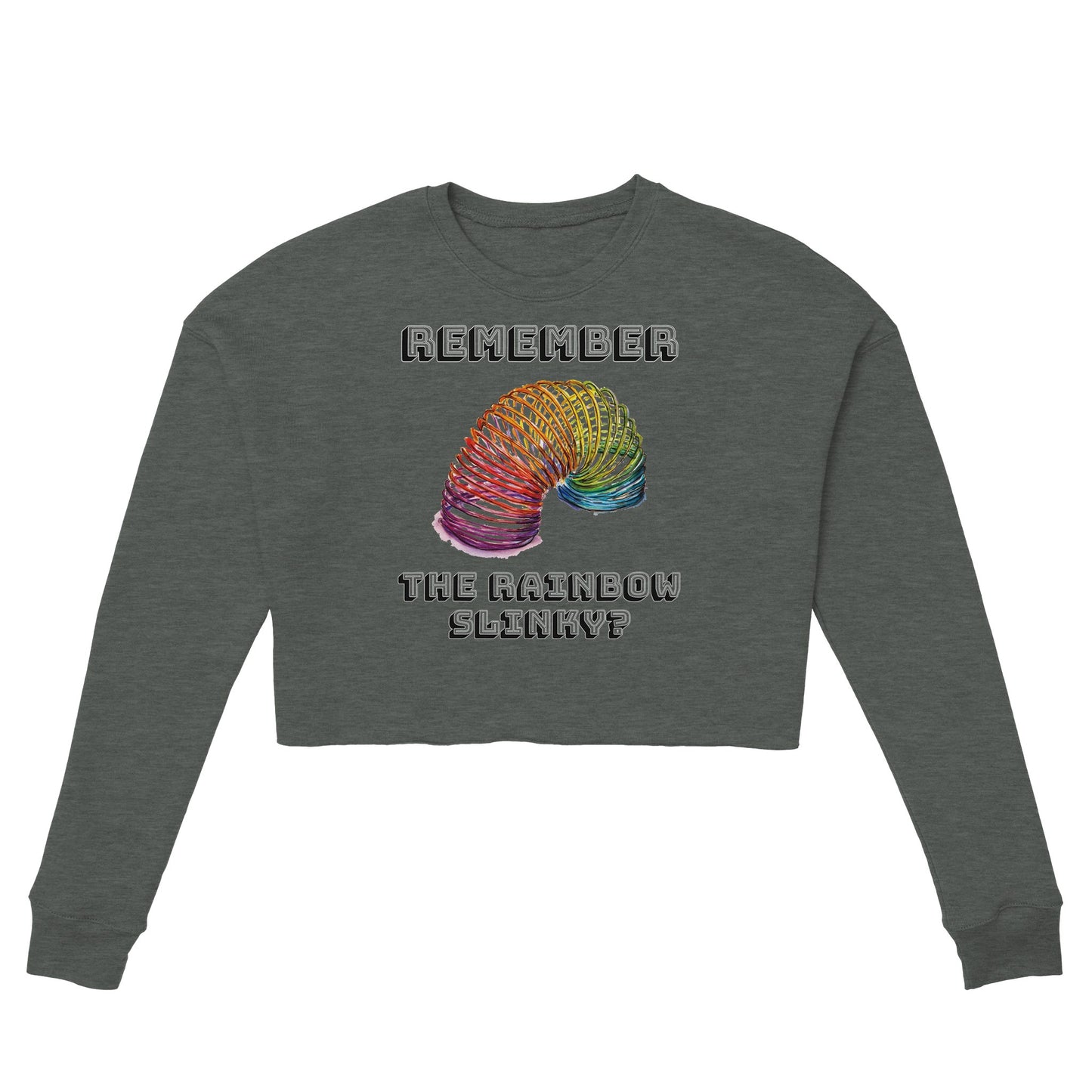 Rainbow Slinky Women's Cropped Sweatshirt