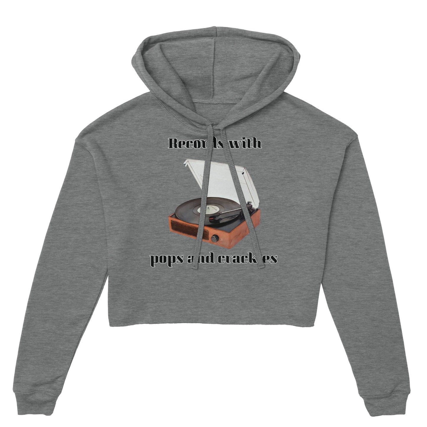 Vinyl Player Women's Cropped Hoodie