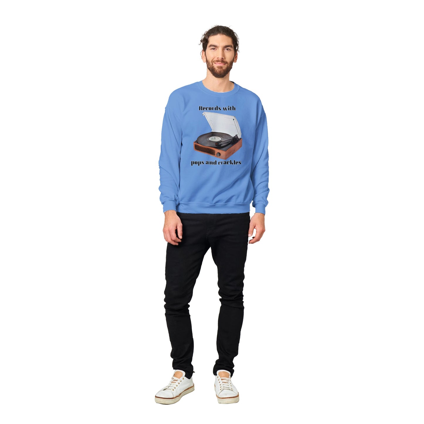 Vinyl Player Classic Unisex Crewneck Sweatshirt