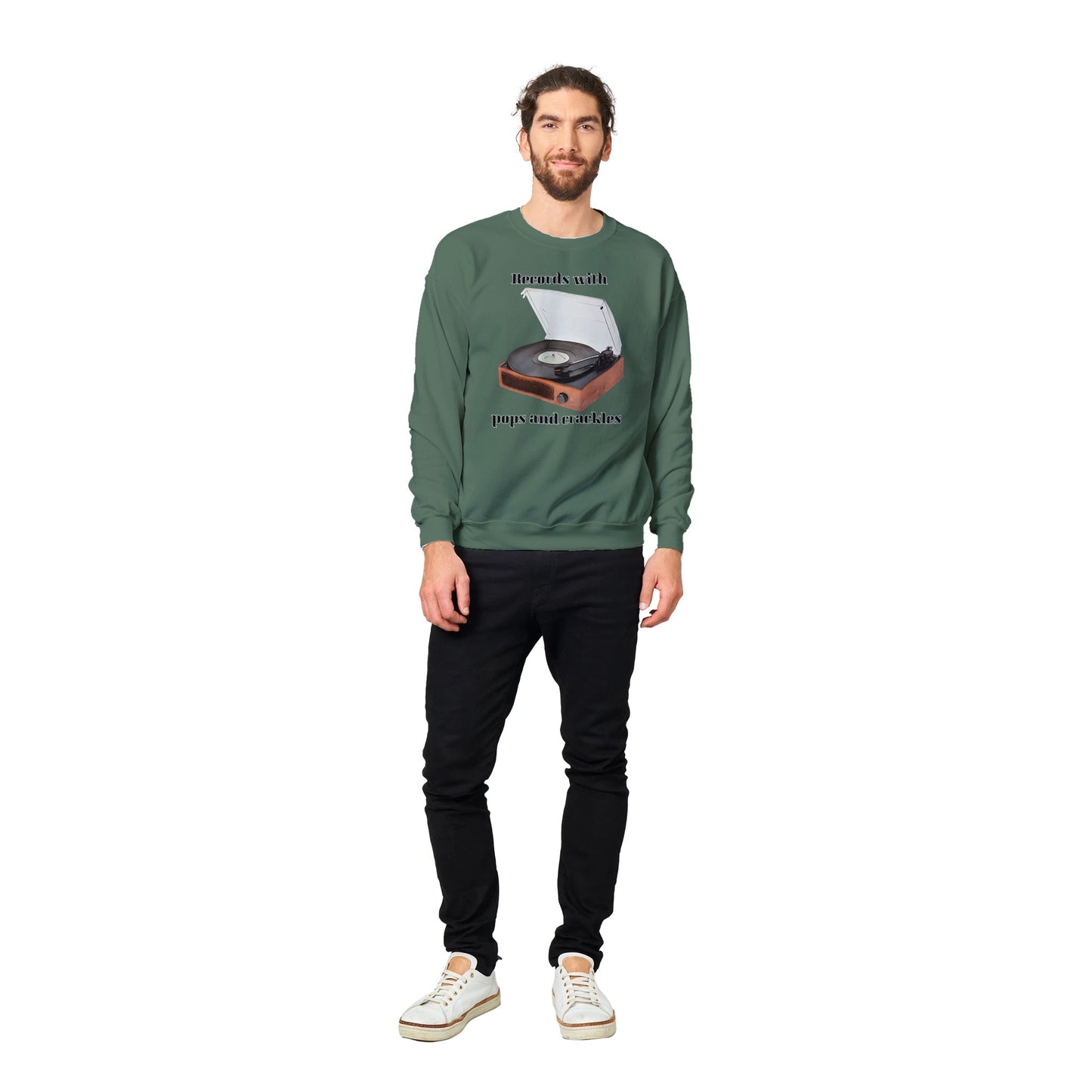 Vinyl Player Classic Unisex Crewneck Sweatshirt