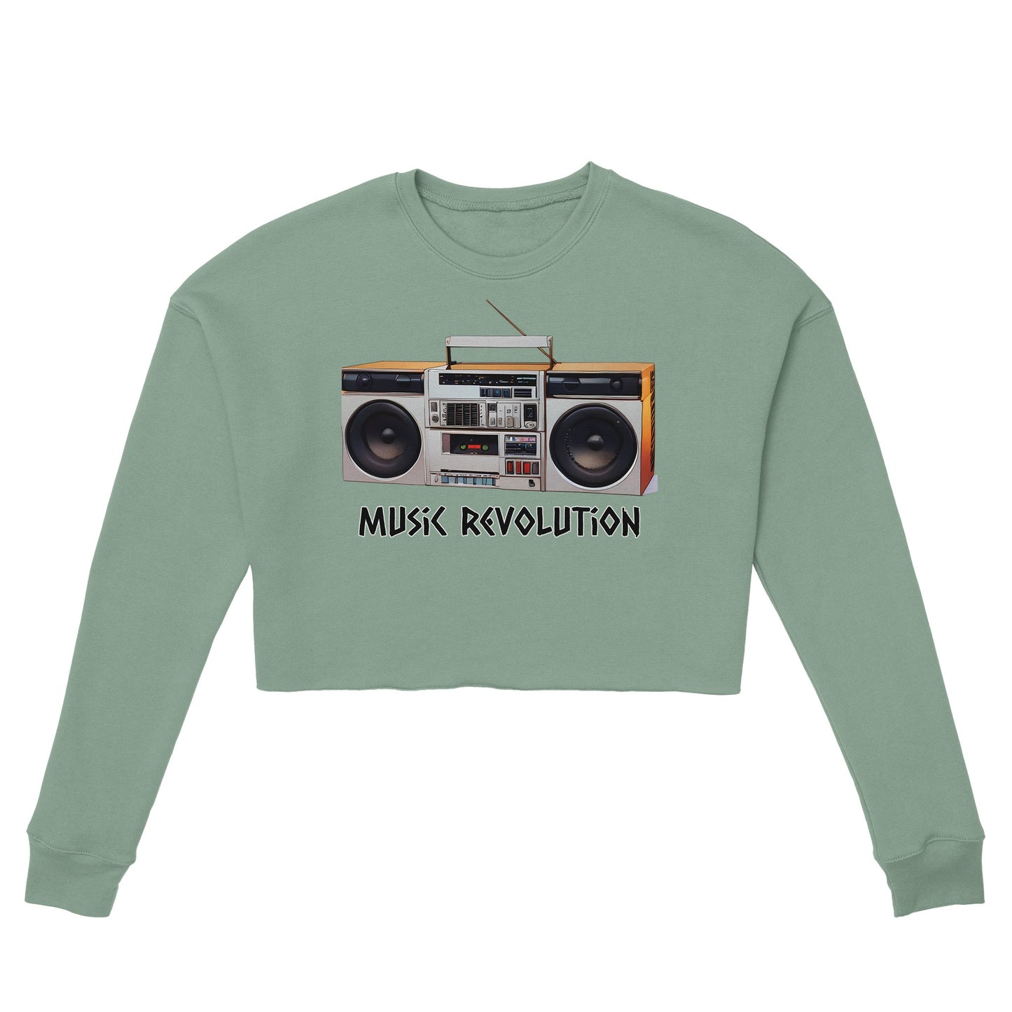 Music Revolution Women's Cropped Sweatshirt