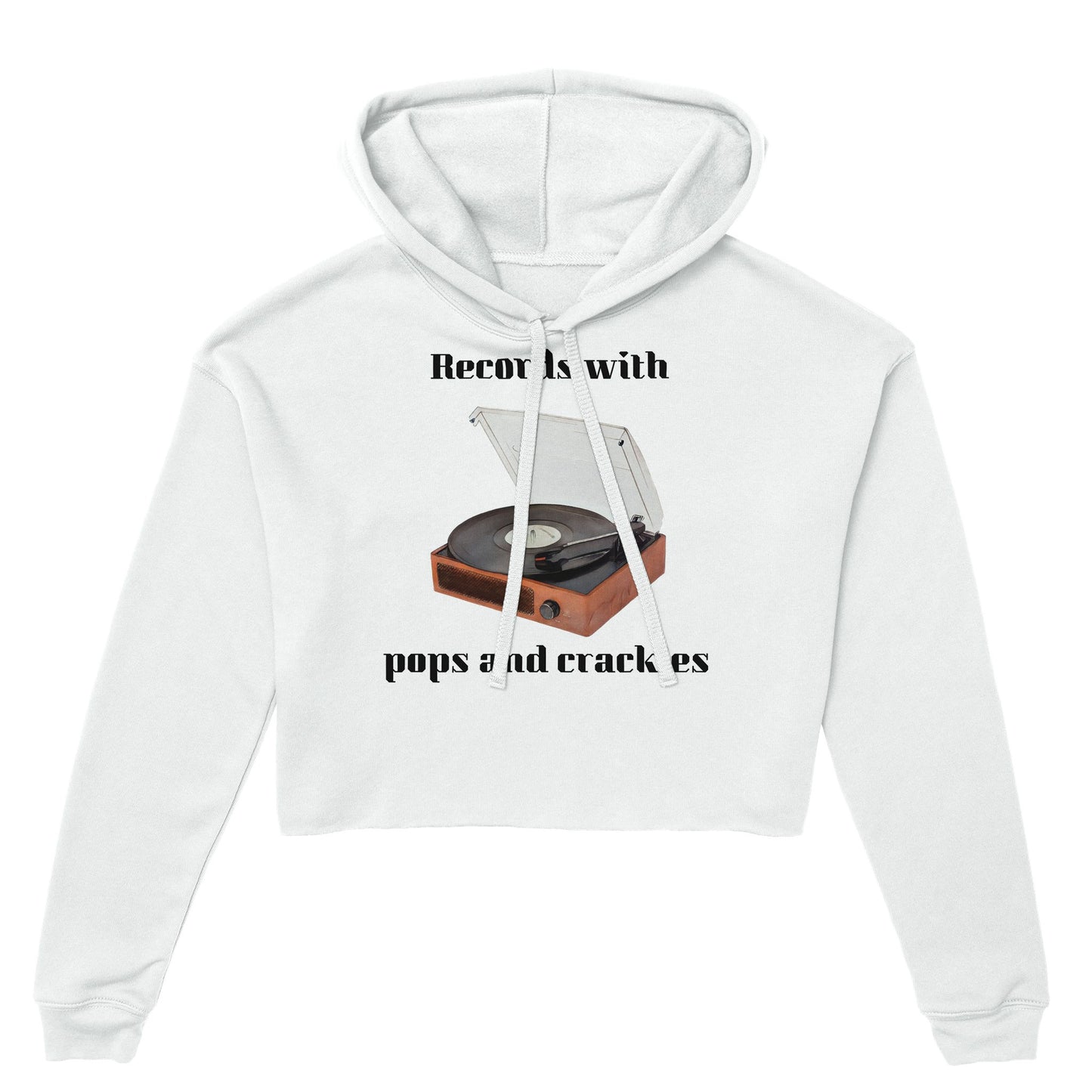 Vinyl Player Women's Cropped Hoodie