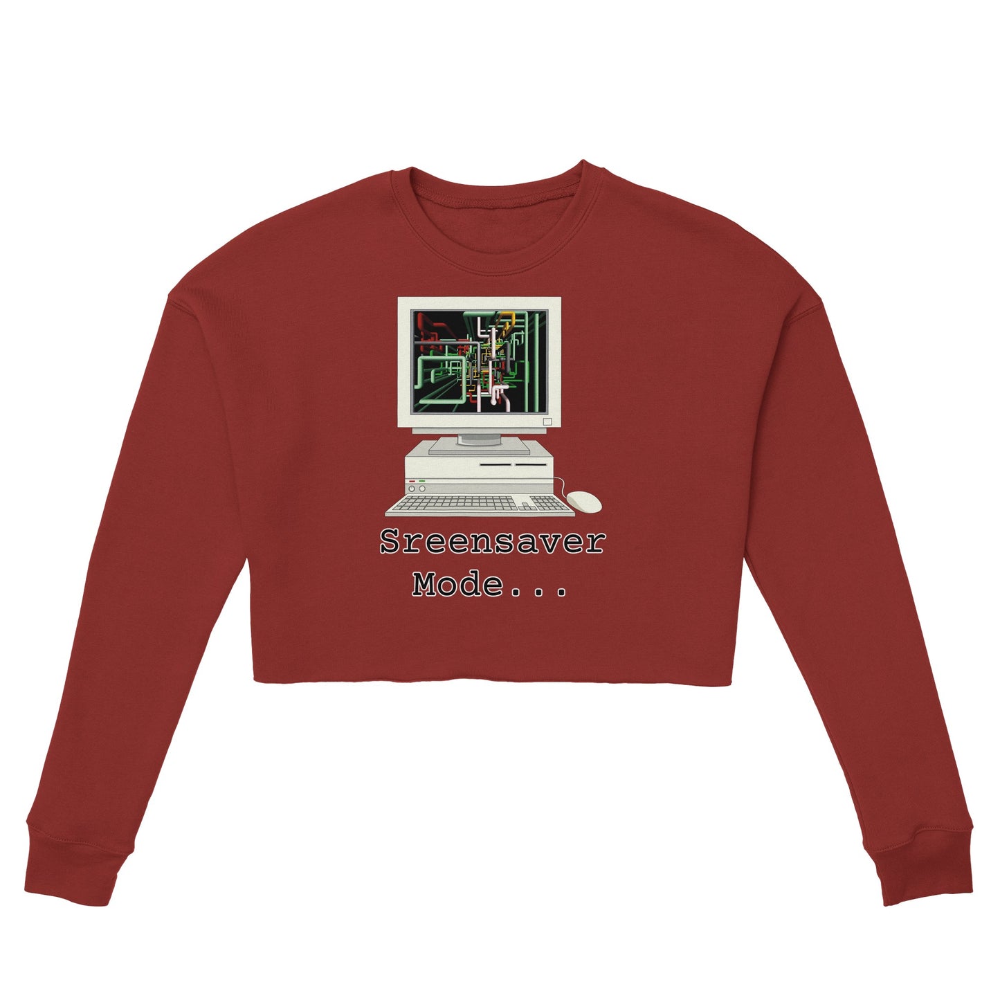 Desktop PC Women's Cropped Sweatshirt