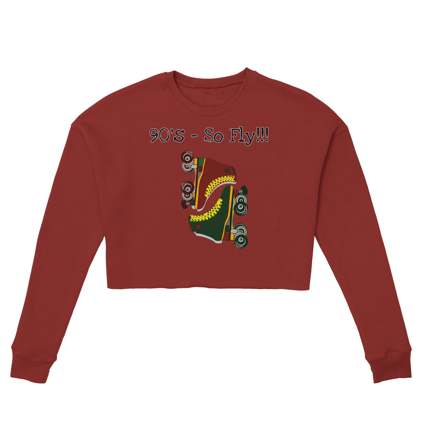 Roller Skates Women's Cropped Sweatshirt