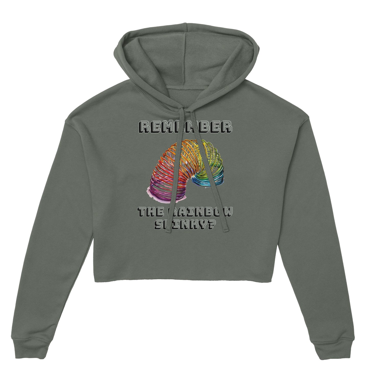 Rainbow Slinky Women's Cropped Hoodie