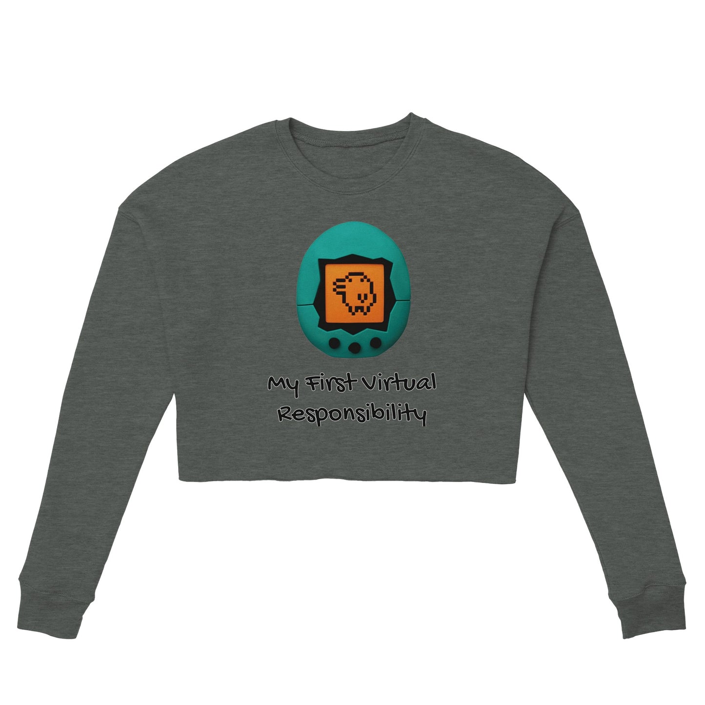 Tamagotchi Women's Cropped Sweatshirt