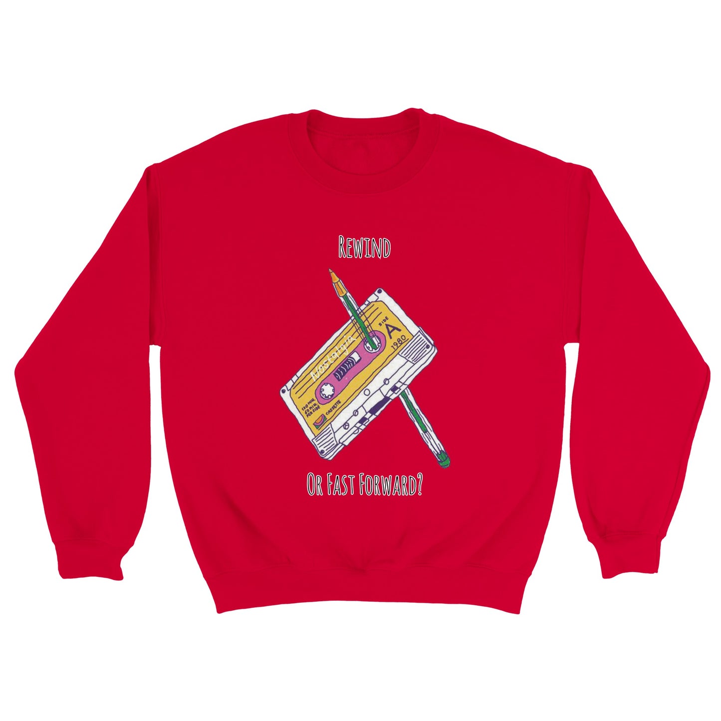 Cassette Rewind Classic Unisex Crewneck Sweatshirt