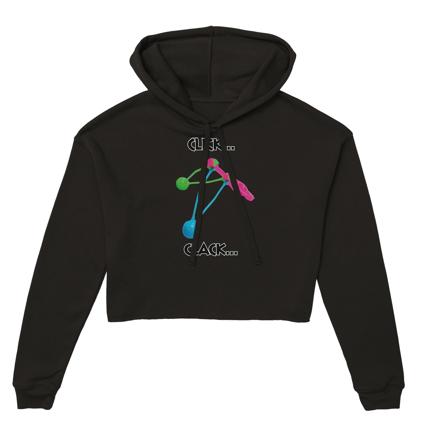 Click Clacker Women's Cropped Hoodie