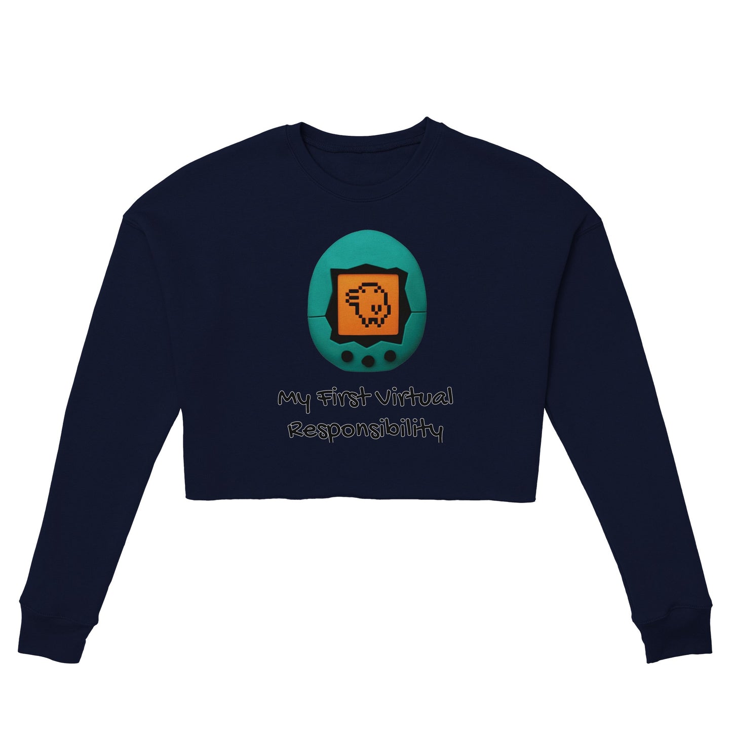 Tamagotchi Women's Cropped Sweatshirt