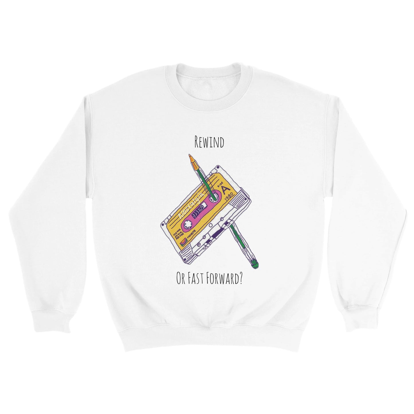 Cassette Rewind Classic Unisex Crewneck Sweatshirt